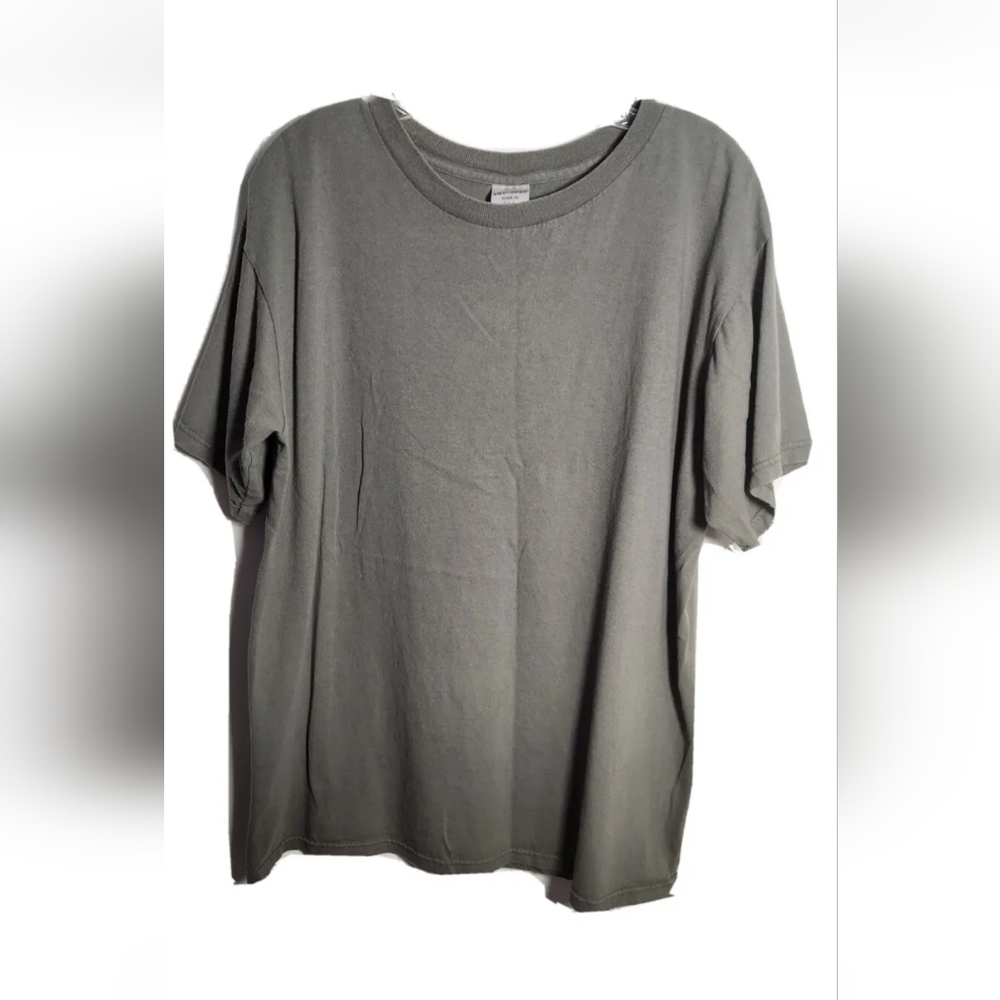TRU-SPEC T-Shirt Adult L Olive Green Light Wash Tactical Wear Basic Military